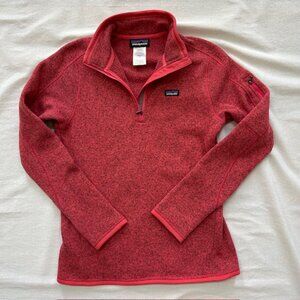 Patagonia Better Sweater 1/4-Zip Fleece, women’s size M Medium, Coral color